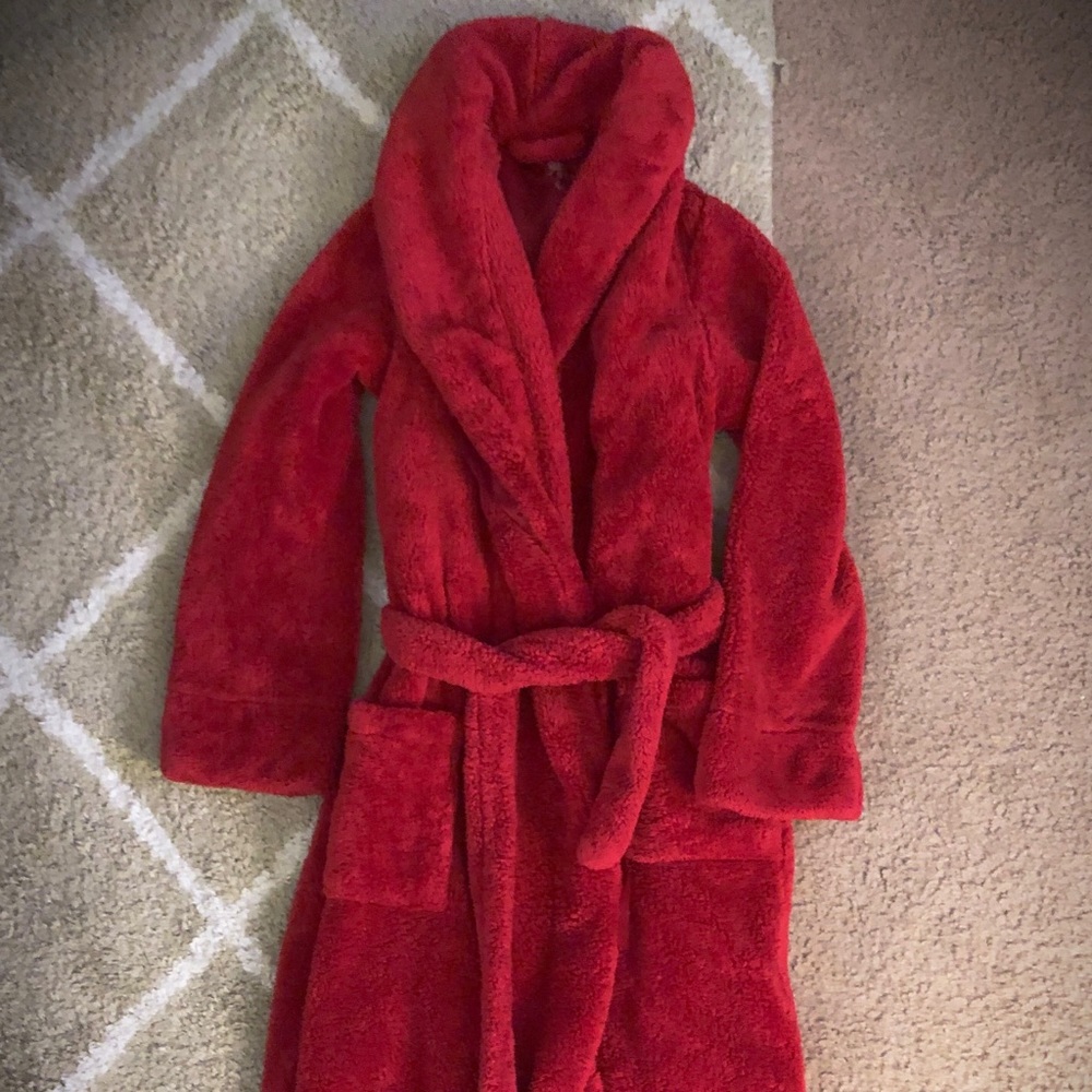 Fuzzy Red Bathrobe